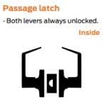 LYNN HARDWARE Commercial Door Lever Lock - Heavy-Duty Locking Door Handle, Designer Door Handles, Cylindrical Lever Lock, Non-Handed Grade 2 Door Handle, Satin Chrome, Passage/Closet