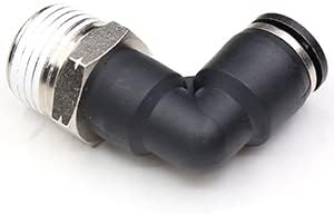 CEKER 3/8 Tubing x 1/8" Npt Male Thread Elbow 90 Degree Push to Connect Fittings Air Fittings Pneumatic Quick Connect Fitting Airlines Push In Connectors Tube Fittings 10Packs