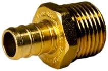 XFITTING 1/2 inch Pex x 1/2 inch Male NPT Adapter, 24-4-1=10X, 10 Pieces