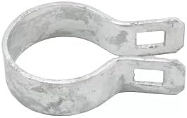 Galvanized Steel Chain Link Brace Band, Durable Steel Chain Link Fence Hardware, Rust-Resistant, Easy Install, Includes Required Bolt (20, 2-3/8")