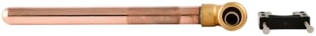 SharkBite 1/2 Inch 90 Degree Elbow with 8 Inch Copper Stub Out, Push to Connect Brass Plumbing Fitting, PEX Pipe, Copper, CPVC, PE-RT, HDPE, U351LFA