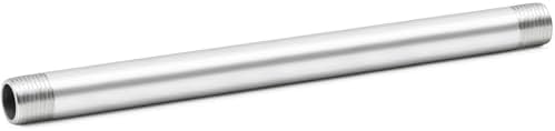 ChillWaves 304 Stainless Steel Pipe Fitting, Nipple Cast Pipe 1-1/4" NPT Male x 1-1/4" NPT Male Thread 16" Length(400MM)(1-PACK)