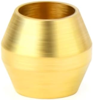 GASHER 100PCS Brass Compression Fitting, Brass Compression Sleeve Ferrules 1/8" Tube OD
