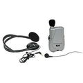 Pocket Talker Ultra Duo — Personal Hearing Amplifier with Folding Headphone & Single Mini Earbud, Mic & 12‑ft TV Cord, 200‑Hr Battery, Tone & Volume Controls