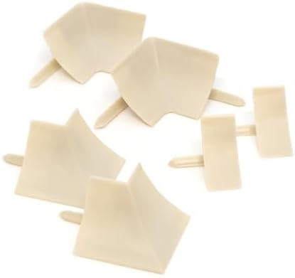 InstaTrim Corner & End Caps - Six Ivory 1/2" Wide Trim Corner and End Pieces - Finishing Caps for Corners & Exposed Ends - Paintable