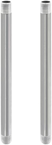 GeilSpace 1/2" x 16" 304 Stainless Steel Nipple Pipe Fitting, NPT Threaded