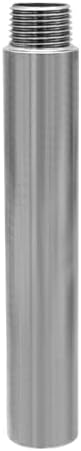 Stainless Steel Pipe Fitting 3/8" NPT Male x 3/8" NPT Female Thread Nipple Cast Pipe 6"（150mm) Length 2PCS