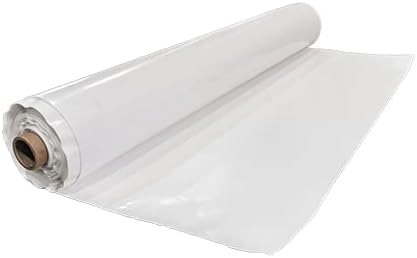 Whitecap - Dura Skrim String Reinforced White Plastic Sheeting - 12 Mil - (12' x 100') - Extremely Durable, Weatherproof, Vapor Barrier Polyethylene Roll for Crawlspace, Construction