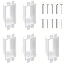 BE1 10pcs Electrical Outlet Box Extender with 20 Screws, Box Electrical Power Outlet Box Extender, Singer Gang Power Switch Receptacles Accessories (SLK1) (10)