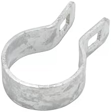 Galvanized Steel Chain Link Brace Band, Durable Steel Chain Link Fence Hardware, Rust-Resistant, Easy Install, Includes Required Bolt (3, 4")