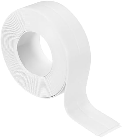 PATIKIL Caulk Tape 0.9" x 10.5 Ft, Self Adhesive Sealing Tape Waterproof Toilet Tub Caulk Sealant Strip Sealing Trim for Kitchen Bathroom Toilet Bathtub Sink Countertop, White