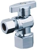 Pack of 10 pcs 1/4 Turn Compression Angle Stop Valve 3/8" OD x 5/8" OD (129-22S) Lead-free