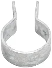 Galvanized Steel Chain Link Brace Band, Durable Steel Chain Link Fence Hardware, Rust-Resistant, Easy Install, Includes Required Bolt (20, 1-3/8")
