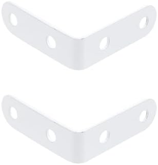MY MIRONEY 50PCS White Right Angle Corner Braces Brackets, 2" x 2"