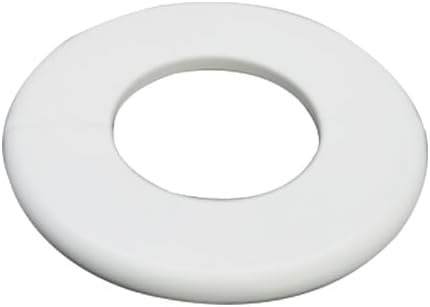 1 Pack Wall Split Flange for 2.52 Inch/64mm OD Pipe ABS Escutcheon Plate Self-Adhesive Round Plumbing Cover Plates for Water Pipe Faucet Decoration, White