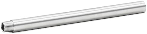 ChillWaves 304 Stainless Steel Pipe Fitting, Nipple Cast Pipe 1/4" NPT Male x 1/4" NPT Female Thread 12" Length(300MM)(1-PACK)