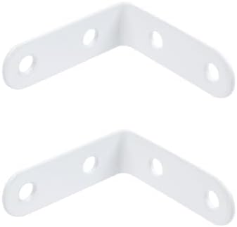 MY MIRONEY 50PCS White Right Angle Corner Braces Brackets, 2" x 2"
