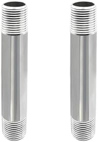 GeilSpace 1/2" x 4" 304 Stainless Steel Nipple Pipe Fitting, NPT Threaded