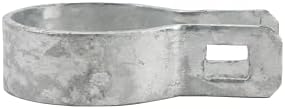 Galvanized Steel Chain Link Brace Band, Durable Steel Chain Link Fence Hardware, Rust-Resistant, Easy Install, Includes Required Bolt (12, 2-3/8")