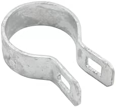 Galvanized Steel Chain Link Brace Band, Durable Steel Chain Link Fence Hardware, Rust-Resistant, Easy Install, Includes Required Bolt (12, 4")