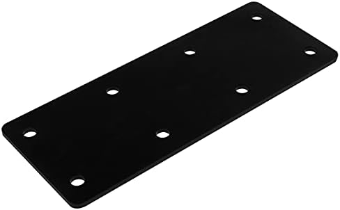 6 Pcs Black Flat Straight Mending Plate, 6-1/2" x 2-5/8" Steel Bracket