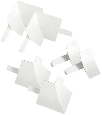 InstaTrim Corner & End Caps - Six White 1/2" Wide Trim Corner and End Pieces - Finishing Caps for Corners & Exposed Ends - Paintable