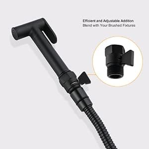Matte Black Water Flow Control Valve, G1/2" Shower Head Flow Control Brass Shut Off Valve for Handheld, Water Pressure Regulator Replacement for Shower System