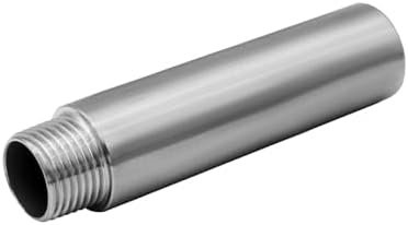 Stainless Steel Pipe Fitting 1/2" NPT Male x 1/2" NPT Female Thread Nipple Cast Pipe 4"（100mm) Length 2PCS