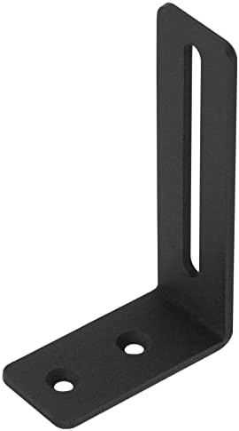 10 PCS 4" Black Adjustable Slotted L Bracket, Corner Brace, 1/8" Thick
