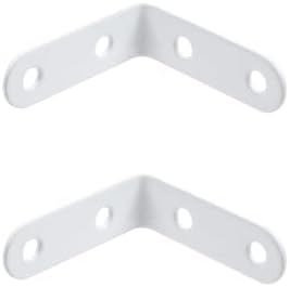 MY MIRONEY 8PCS L Brackets for Shelves White Right Angle Bracket, 2" x 2"