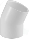 LESSO 2.5 Inch PVC Elbow Pipe Fitting, 22.5 Degree 2-1/2" PVC Corner Adapter SCH40 Furniture Build Grade, for Home Sewer Plumbing Water Line
