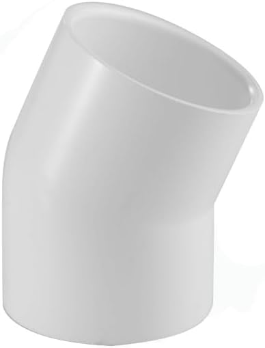 LESSO 2.5 Inch PVC Elbow Pipe Fitting, 22.5 Degree 2-1/2" PVC Corner Adapter SCH40 Furniture Build Grade, for Home Sewer Plumbing Water Line
