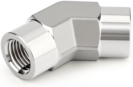 TAISHER 2pcs 304 SS 45 Degree Elbow 1/8"FNPT Forged Pipe Connector