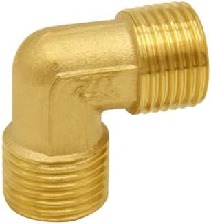 Joywayus 2 Pack Brass 1/2" NPS Male Elbow Pipe Fittings