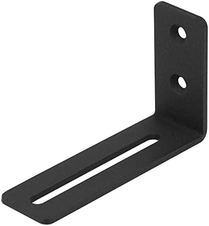 10 PCS 4" Black Adjustable Slotted L Bracket, Corner Brace, 1/8" Thick