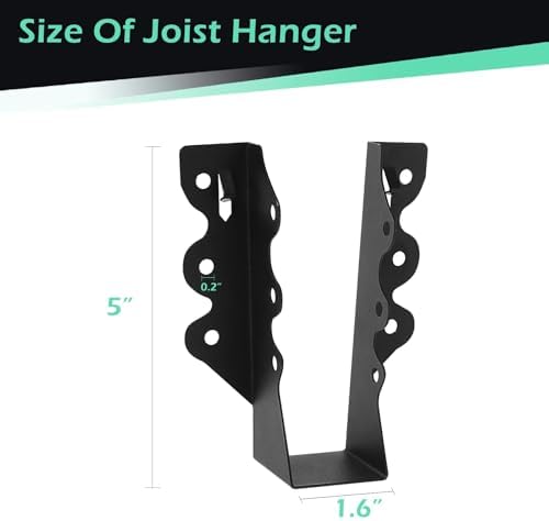 16 Pcs 2"x 6" Joist Hanger|Q235B Carbon Steel