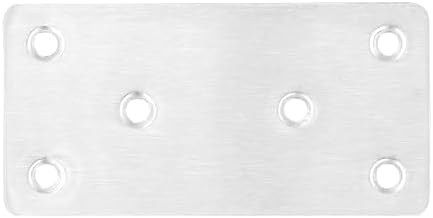 30 Packs 4x2 Inches Stainless Steel Flat Straight Brace Brackets, Mending Joining Plates, Metal Mending Plates with Screws for Furniture Repairing, 2 mm Thickness