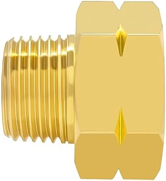 Hooshing 2PCS Brass Pipe Fitting 3/4" NPT Male to 1" NPT Female Reducer