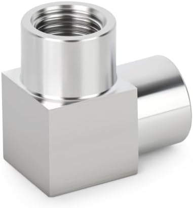 TAISHER 2pcs 316L SS 90 Degree Elbow 1"NPT Femal Forged Pipe Fitting