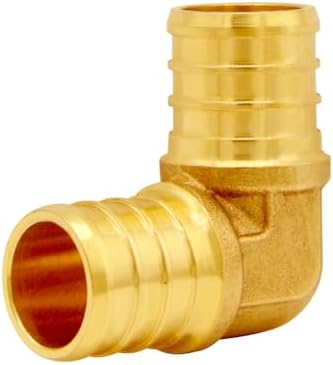 Uenede Brass 3/4 Inch PEX Elbow Coupling, 12PCS