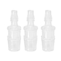 Quickun Plastic Hose Barb Reducer Fitting 1/2" to 1/4" Barbed Reducing Union Adapter Splicer Mender Joint Fitting (Pack of 3)