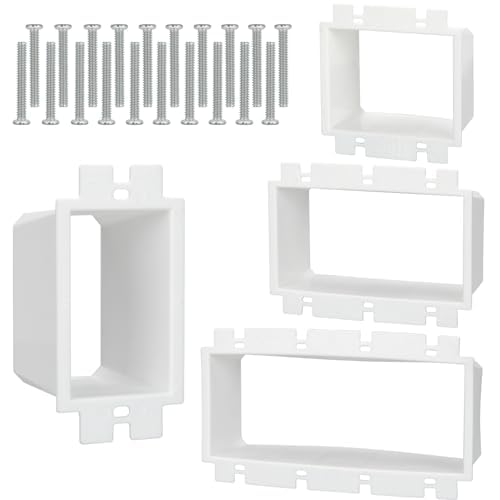 5PCS BE2 Electrical Outlet Box Extender with20 Screws, Two Gang Power Switch Receptacles Accessories,2-Gang Box Electrical Power Outlet Box Extender (SLK2) (5)