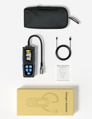 Freon Leak Detector, HVAC Freon Leak Detector, Automotive AC Leak Detection Kit, Sensitive AC Leak Detector HVAC for R12 R22 R134a R1234 R1234yf R600a R410a CFCs HCFCs HFCs HFOs HCs