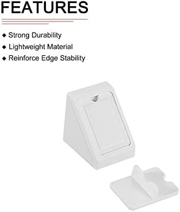 DTGN -50Pack 20x20x17.5mm(LxWxH) Plastic Corner Brackets 2 Holes L White