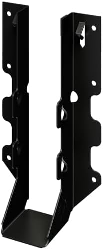Simpson Strong-Tie LUS28PC Outdoor Accents LUSPC ZMAX, Black Powder-Coated Face-Mount Joist Hanger for 2x8