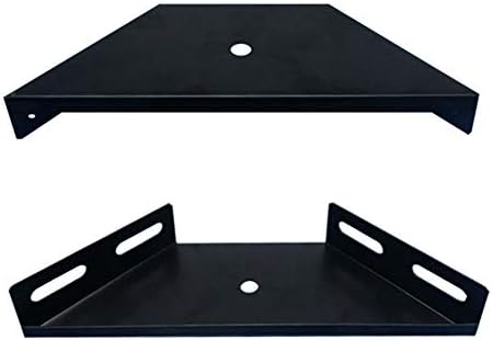 Corner Brace Bracket, 2 PCS Corner Bracket Brace Plate Trapezoid Flange Angle Bracket Heavy Duty Bed Frame Accessories Furniture Fastener Joint Corner Connector, Metal Bed Gusset 230x 92x 71mm Black