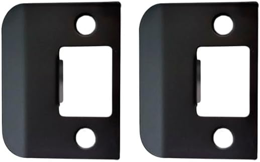 QCAA Solid Brass Extended Lip Strike, 1-3/4''X2-1/4", US10B ORB Oil-Rubbed Bronze, 2 Pack, Made in Taiwan