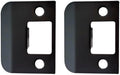 QCAA Solid Brass Extended Lip Strike, 1-3/4''X2-1/4", US10B ORB Oil-Rubbed Bronze, 2 Pack, Made in Taiwan