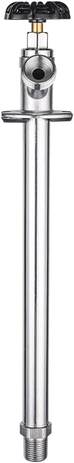 EFIELD 6-inch Frost Free Sillcock 1/2 inch Mip X 3/4 inch Hose Bibb, Chrome Plated Brass Body, 6 Inch Length,(SILLCOCK012)