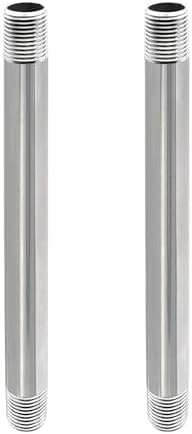GeilSpace 1/2" x 10" 304 Stainless Steel Nipple Pipe Fitting, NPT Threaded